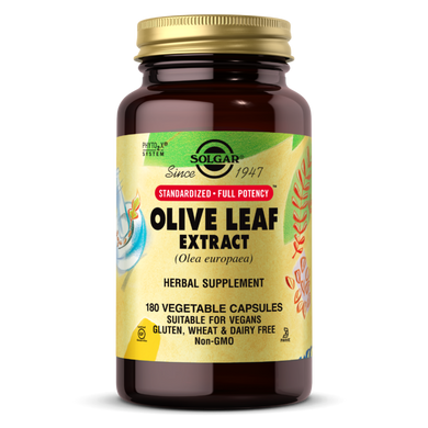 Екстракт листя оливи Solgar (Olive Leaf) 180 капсул