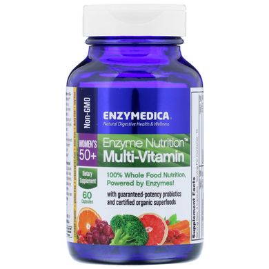 Мультивітаміни і ферменти для жінок 50+ Enzymedica (Enzyme Nutrition Multi-Vitamin Women's 50+) 60 капсул