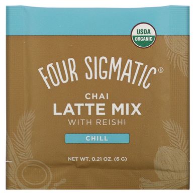 Чай латте, грибне асорті, Four Sigmatic, 10 пакетів, кожен по 0,21 унц (6 г)