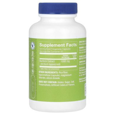 The Vitamin Shoppe, Burdock Root, 1,080 mg , 100 Vegetable Capsules (540 mg per Capsule) купить в Киеве и Украине