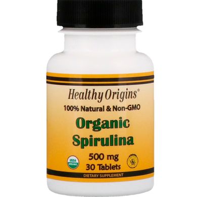 Спіруліна органічна Healthy Origins (Organic Spirulina) 500 мг 30 таблеток