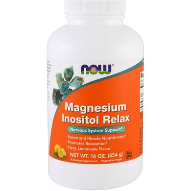 Магній і інозитол для розслаблення лимонад Now Foods (Magnesium Inositol Relax) 454 г