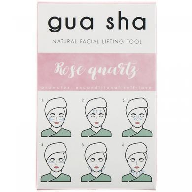 Pink Quartz for Gua Sha, Natural Face Lifting Massager, Honey Belle, 1 pc.