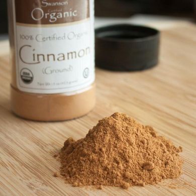 100% сертифікована органічна кориця (мелена), 100% Certified Organic Cinnamon (Ground), Swanson, 42,5 грам