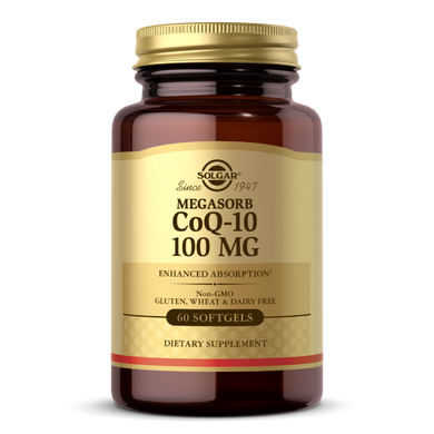 Коензим Q10 Мегасорб Solgar (Megasorb CoQ-10) 100 мг 60 м'яких капсул