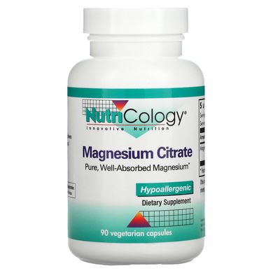 Цитрат магнію, Magnesium Citrate, Nutricology, 90 рослинних капсул