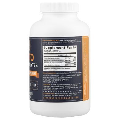 Left Coast Performance, Keto Electrolytes, 180 Capsules купить в Киеве и Украине