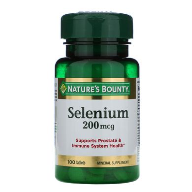 Селен, Nature's Bounty, 200 мкг, 100 таблеток
