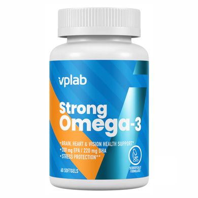 Омега-3 VPLab (Strong Omega 3) 60 мягких капсул купить в Киеве и Украине