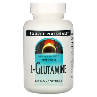 Глютамін Source Naturals (L-Glutamine) 500 мг 100 таблеток