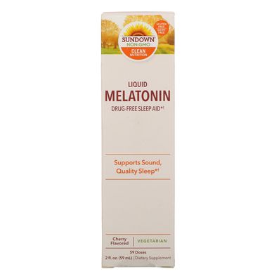 Мелатонін рідкий Sundown Naturals (Melatonin) зі смаком вишні 1 мг 59 мл