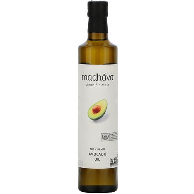 Масло авокадо, Clean & Simple, Avocado Oil, Madhava Natural Sweeteners, 500 мл