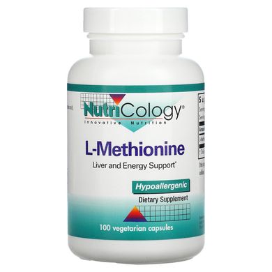 L-Метіонін Nutricology (L-Methionine) 500 мг 100 капсул