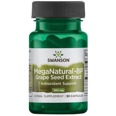 Екстракт виноградних кісточок MegaNatural-BP, MegaNatural-BP Grape Seed Extract, Swanson, 300 мг, 30 капсул