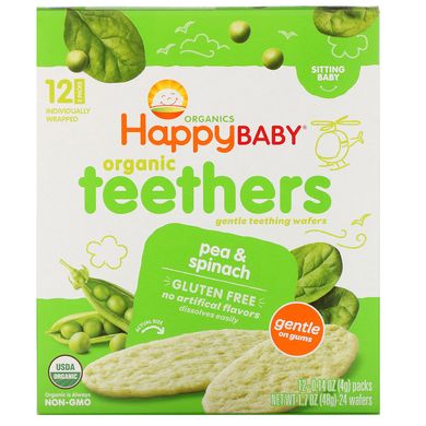 Печиво для прорізування зубів Happy Family Organics (Teething Wafers) 12 шт.