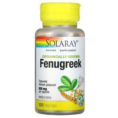Пажитник Solaray (Fenugreek) 620 мг 100 капсул