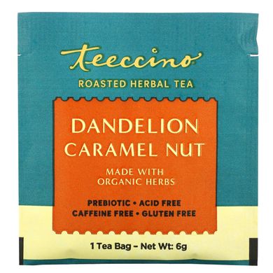 Трав'яний чай зі смаком кави та горіха без кофеїну Teeccino (Chicory Tea) 10 пакетів 60 г