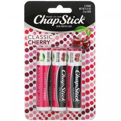 Захисний бальзам для губ, класична вишня, Chapstick, 4 г кожен