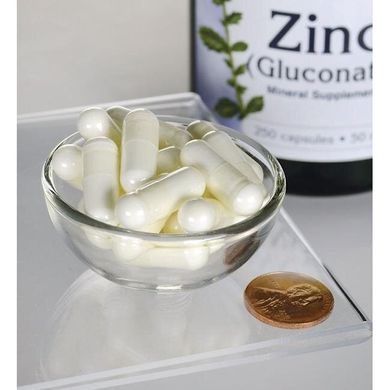 Цинк глюконат, Zinc Gluconate, Swanson, 50 мг, 250 капсул купить в Киеве и Украине