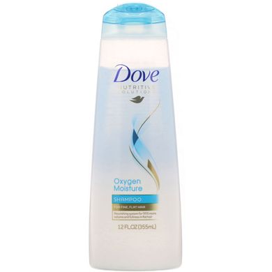 Dove, Oxygen Moisture Shampoo, For Fine Hair, 12 fl oz (355 ml)