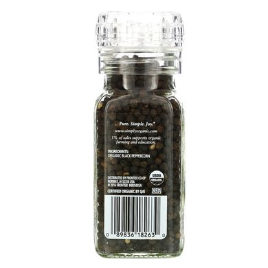 Ручний млин, чорний перець-горошок, Simply Organic, 265 унції (75 г)