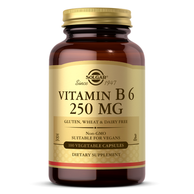 Вітамін В6 піридоксин Solgar (Vitamin B6) 250 мг 100 капсул
