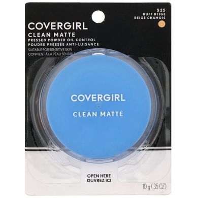 Компактна пудра, відтінок 525 «Жовтувато-бежевий», Clean Matte, Covergirl, 10 г (0,35 унції)