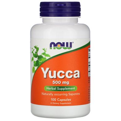 Юкка Now Foods (Yucca Herbal Supplement) 500 мг 100 капсул