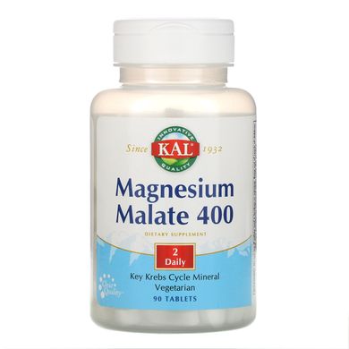 Магній малат, Magnesium Malate, KAL, 90 таблеток