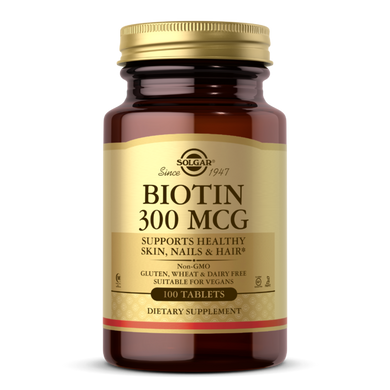 Біотин Solgar (Biotin) 300 мкг 100 таблеток