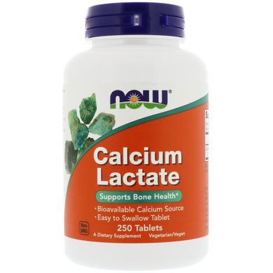 Кальцій Лактат Now Foods (Calcium Lactate) 250 таблеток