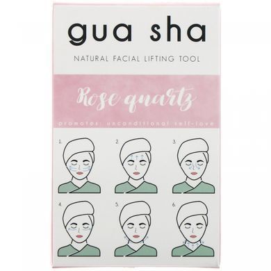 Pink Quartz for Gua Sha, Natural Face Lifting Massager, Honey Belle, 1 pc.