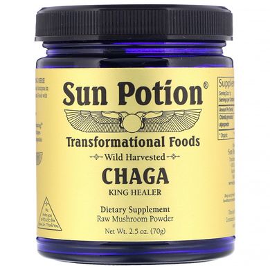 Чага порошок з дикорослих грибів Sun Potion (Chaga) 1000 мг 70 г