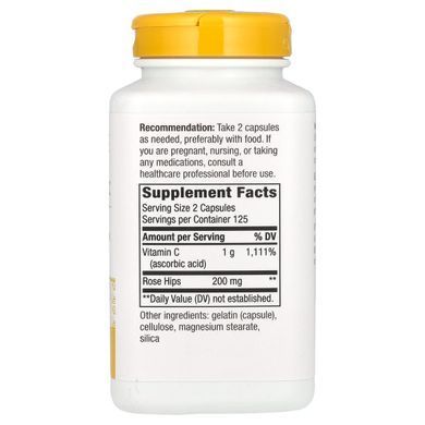 Vitamin C ascorbic acid with rosehip Natures Way 1000 mg 250 capsules