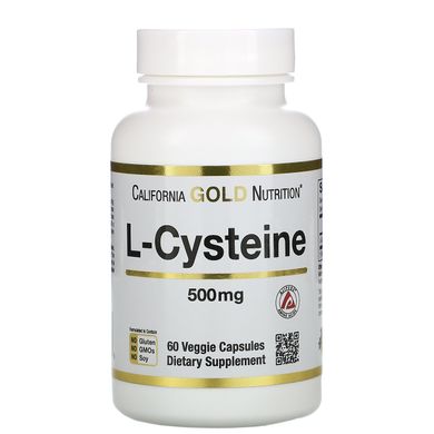 Цистеин California Gold Nutrition (L-Cysteine) 500 мг 60 капсул купить в Киеве и Украине