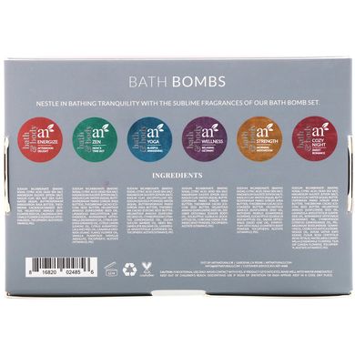 Бомбочки для ванни, Artnaturals, 6 бомб, 4 унц (113 г) кожна