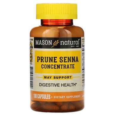 Концентрат чорносливу і сенни, Prune Senna Concentrate, Mason Natural, 100 капсул