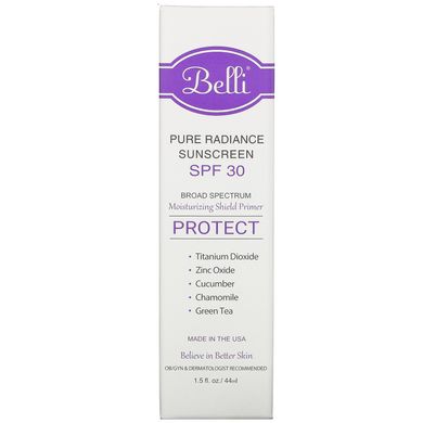 Belli Skincare, Солнцезащитный крем Pure Radiance, SPF 30, 1,5 жидких унции (44 мл) купить в Киеве и Украине