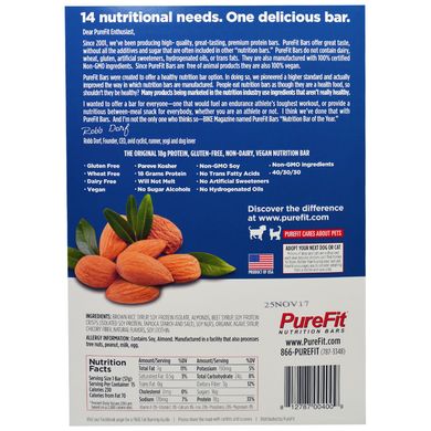 Premium Nutrition Bars, Хрусткий Мигдаль, PureFit Bars, 15 штук по 2 унції (57 г) кожна