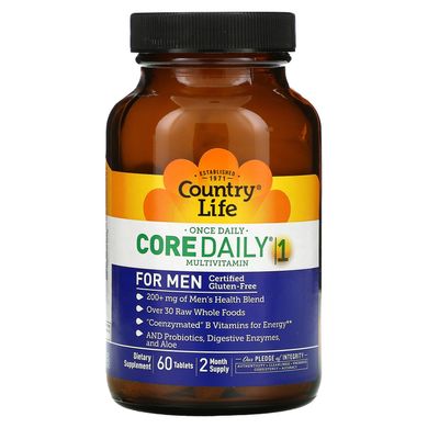 Вітаміни для чоловіків Country Life (Core Daily-1 Multivitamins for men) 60 таблеток