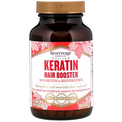 Кератиновый усилитель волос ReserveAge Nutrition (Keratin Hair Booster) 60 капсул купить в Киеве и Украине