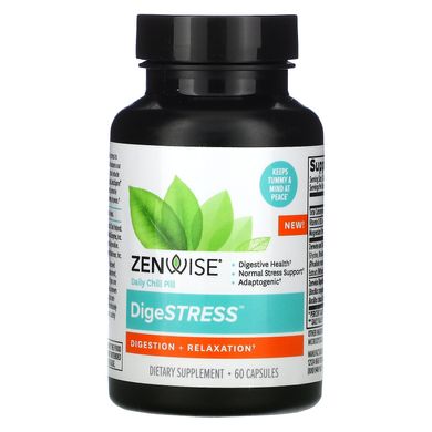 Zenwise Health, DigeSTRESS, травлення + розслаблення, 60 капсул