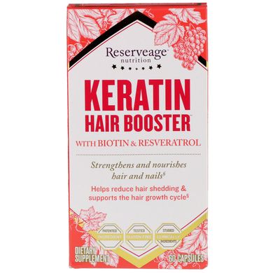 Кератиновий підсилювач волосся ReserveAge Nutrition (Keratin Hair Booster) 60 капсул
