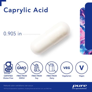 Каприлова кислота Pure Encapsulations (Caprylic Acid) 240 капсул