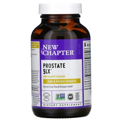 Цілісна підтримка простати, Prostate 5 LX, New Chapter, 180 вегетаріанських капсул