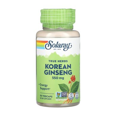 Korean Ginseng Root 550mg - 50 vcaps Solaray купить в Киеве и Украине