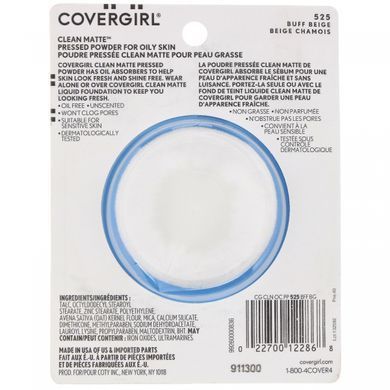 Компактная пудра, оттенок 525 &laquo;Желтовато-бежевый&raquo;, Clean Matte, Covergirl, 10 г (0,35 унции) купить в Киеве и Украине