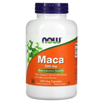 Мака Now Foods (Maca) 500 мг 250 вегетаріанських капсул