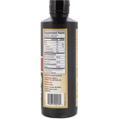 Органічна свіжа лляна олія, Barlean's, 16 oz (473 мл)