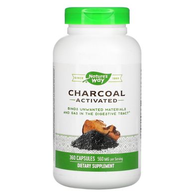 Активоване вугілля Nature's Way (Charcoal Activated) 280 мг 360 капсул